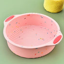 Axyaa Circular Silicone Cake Mold Set - 4PCS DIY Baking Tray & Oven Kit