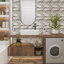 Axyaa 3D Faux Brick Backsplash Wall Stickers - Set of 10 Panels, Home Decor