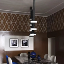 Axyaa Leather LED Pendant Chandelier for Modern Living Room & Dining Area