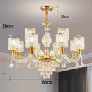 Axyaa Luxury Crystal Chandelier Pendant Light for Living & Dining Room