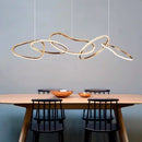 Axyaa Modern Minimalist Gold LED Pendant Light for Living Dining Room