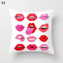 Axyaa Geometric Pillow Case: Modern Red Design for Home Decor
