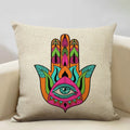 Axyaa Hamsa Cushion Cover, Mandala Sofa Pillow Case, 45x45cm