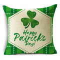 Axyaa St. Patrick's Day Four Leaf Clover Pillow Case in Green Series Home Decoration