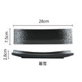 Axyaa Leaf Sashimi Board | Japanese Ceramic Boat Sushi Board for Elegant Table Setting