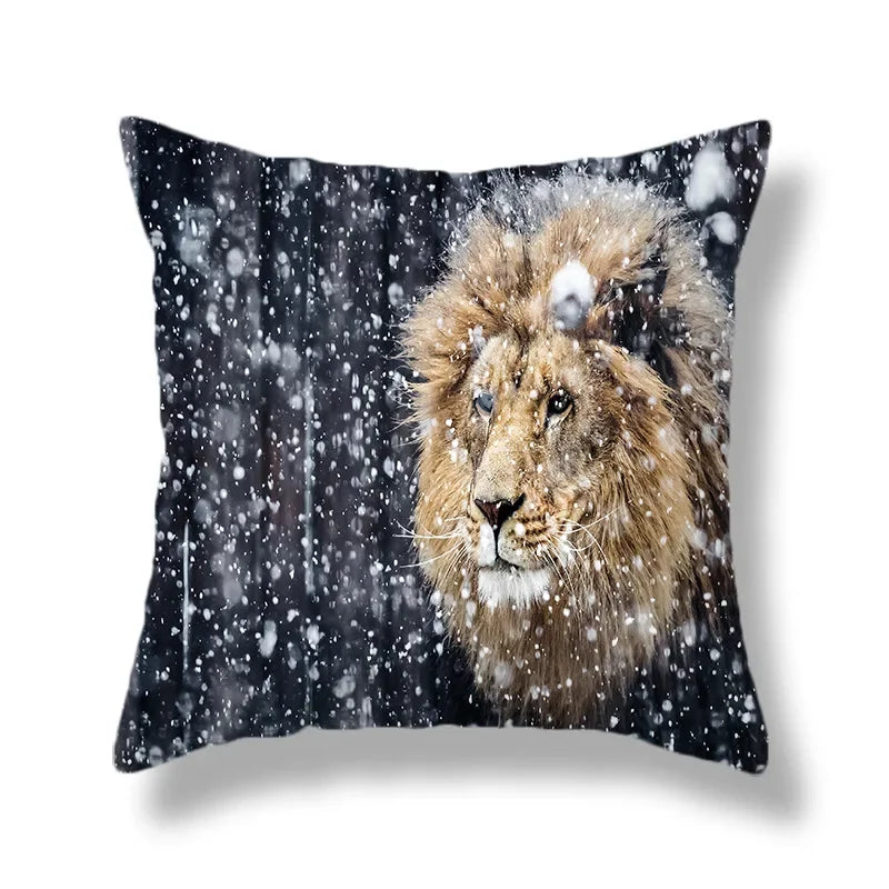 Wild Animal Lion Tiger Cushion Cover - Axyaa Home Decor
