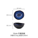 Axyaa Blue Ceramic Tableware Set - Steak Plate, Salad Bowl, Fish Plate, Sauce Dish