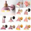 Axya Pink Wall Lights: Nordic Minimalist Bedroom Lamps for Modern Home Decor