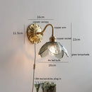Axyaa Clear Glass LED Wall Sconce, Up Down Bedroom Mirror Light