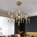 Axyaa Luxury Crystal Chandelier for Home Decor - Modern Chrome Plating