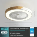 Axyaa Modern Nordic Ceiling Fan Lamp Chandelier White Ultra-Thin Electric Fan