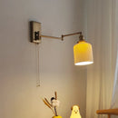 Axyaa Nordic Brass Swing Arm LED Wall Sconce for Bedroom, Living Room & Study