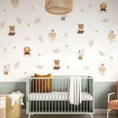 Axyaa Boho Cartoon Animal Dreamy Wallpaper Stickers for Baby Girl Room