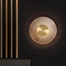 Luxury Gold LED Round Wall Lamp for Living Room by Axyaa