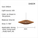 Axyaa Wabi Sabi Style Rattan Chandelier for Retro Living Room and Restaurant