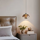 Axyaa Nordic Glass Pendant Light for Bedroom Suspension Living Room LED Chandelier