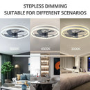 Axyaa Remote Control Bedroom Pendant Fan Light - 6 Speed LED Ceiling Fan