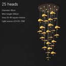 Axyaa Lotus Leaf Chandelier: Luxury Copper Dining Room Pendant Light