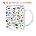 Axyaa Personalized Dad and Kids 3D Effect Mug Fist Bump Coffee Cup - Father's Day Gift