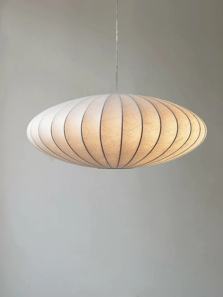 Axya Silk Chandelier Japanese Style Wabi-sabi Cream Pendant Lamps