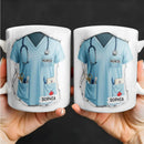 Axyaa Nurse Day Gift Ceramic Mug with Engraving - Premium Medical Motifs on White Cup