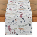 Axyaa Yellow Leaf Plant Table Runner | Chinese Style Floral Table Decor