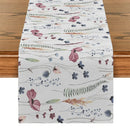 Axyaa Yellow Leaf Plant Table Runner | Chinese Style Floral Table Decor
