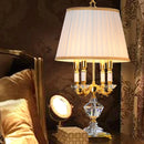 Axyaa Crystal Table Lamp - Elegant Home Decor Lighting for Bedroom or Living Room