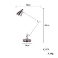 Axyaa Swing Arm Aluminum Desk Lamp with Flexible E27 Bulb and Adjustable Long Arm