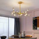 Axyaa Luxury Firefly Chandeliers: Modern Petal LED Pendant Lights for Home Indoor Lighting