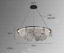 Axyaa Glass Chandelier: Modern Italian Style, Postmodern Design for Bedroom, Living Room, Dining Room