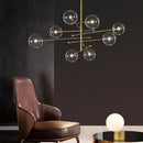 Axyaa Bronze Glass Bubble Chandelier Pendant Light for Modern Room Decor