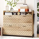 Axyaa Entryway Shoe Cabinet: Slim Hidden Storage, 4 Flip Drawers, Large Organizer Rack