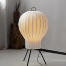 Axyaa Silk Jellyfish LED Floor Lamp with Paper Shade - Vintage Wabi-Sabi Style