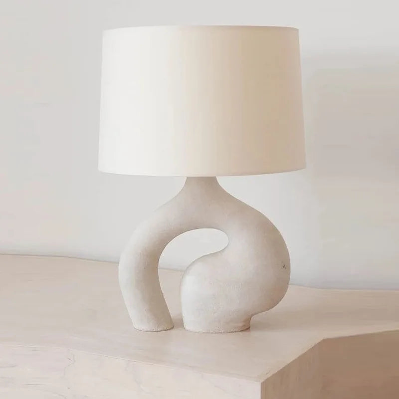 Axyaa Nordic Cloth Art Table Lamp for Living Room Bedroom Study, Creative Design