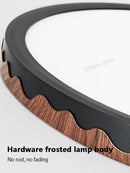 Axyaa Walnut Ceiling Lamp: Modern Ultra-Thin Round Design for Master Bedroom and Living Room