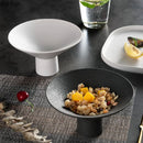 Axya High Foot Ceramic Dinner Plate Set for Hotel & Restaurant Dining