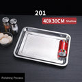 Axyaa Stainless Steel Food Storage Tray Rectangular Baking Pan for Kitchen and BBQ