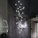 Axyaa Branch Chandelier for Living Room Staircase, Simple Bar Pendant Light for Shop Duplex Floor