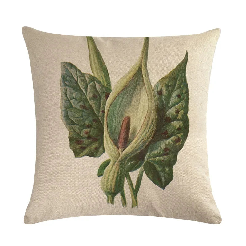 Axyaa Nordic Printed Cotton Linen Pillowcase for Home Office Decor 45*45cm
