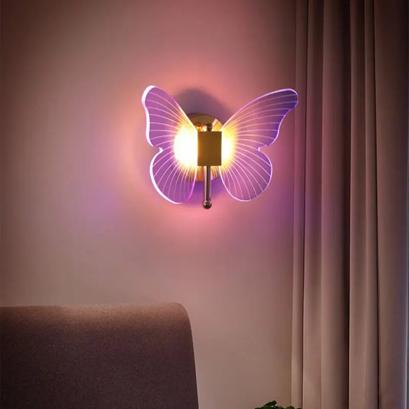 Axya Butterfly LED Wall Lights: Nordic Bedroom Sconces for Home Decors