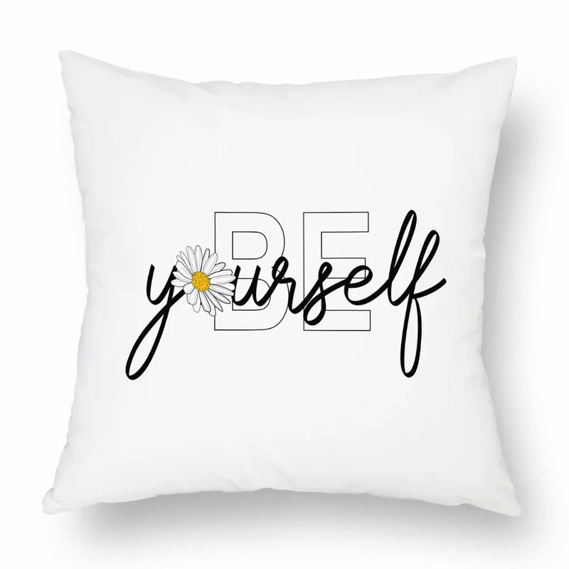 Axyaa Yellow Daisy Peach Skin Pillowcase