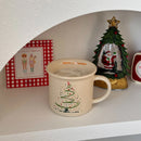 Axyaa 2024 Christmas Tree Ceramic Mug 10oz Couple Cup Water Cup Gift Cup