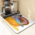 Axyaa Cute Turkey Pumpkin Kitchen Coasters Absorbent Non-Slip Thanksgiving Mat
