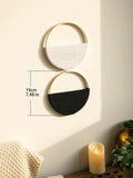 Axyaa Macrame Round Wall Hanging Tapestry: Boho Bamboo Circle Decor