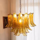 Axyaa Glass Petals Pendant Light - Colorful Tiered Hanging Lamp for Home Lighting