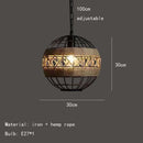 Axyaa Rope LED Pendant Chandelier: Stylish Lighting Fixture for Restaurants, Shops, and Hotels