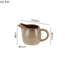 Axyaa Retro Ceramic Tableware Set for Restaurant Creative Gravy Boats Milk Jug Steak Sauce Pot