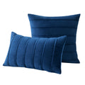 Axyaa Red Green Stripe Velvet Pillow Covers 30x50cm 45x45cm 50x50cm