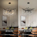 Axyaa Crystal Chandelier: Luxurious French Branch Lamp for Light Luxury Living Room